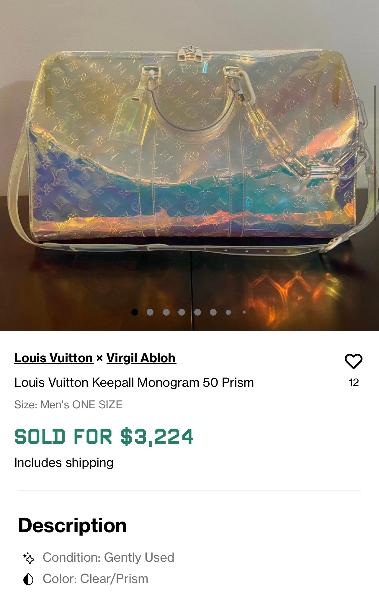 Louis Vuitton x Virgil Abloh Prism Keepall 50 - Gently Used