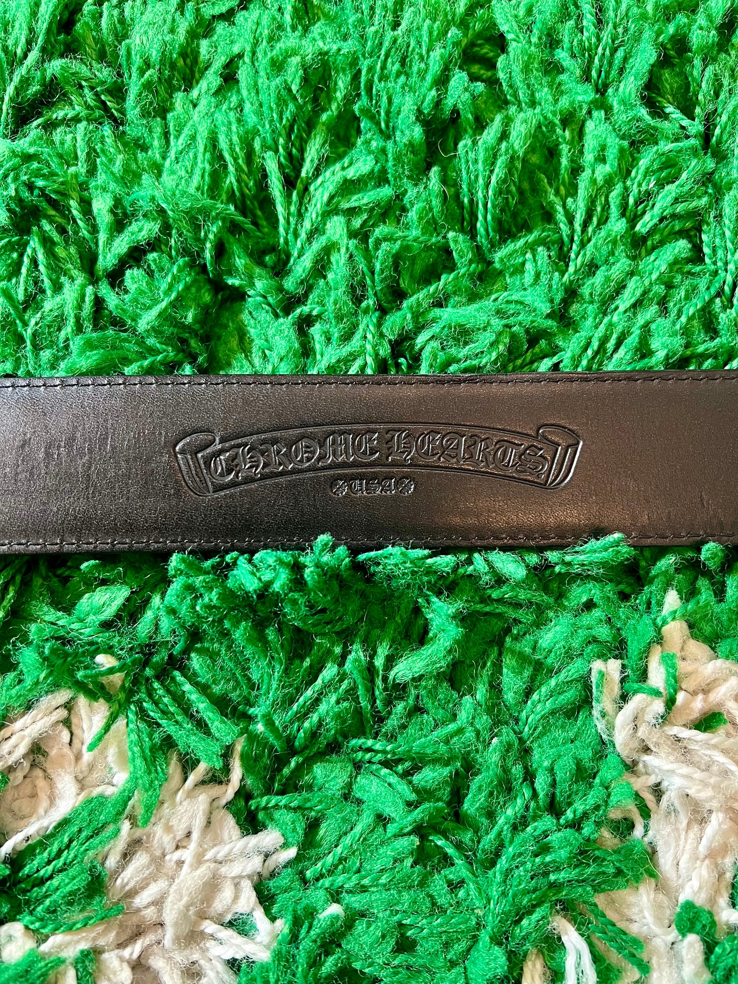 GRAIL Chrome Hearts x Matty Boy “99 Eyes” Leather Belt - 38