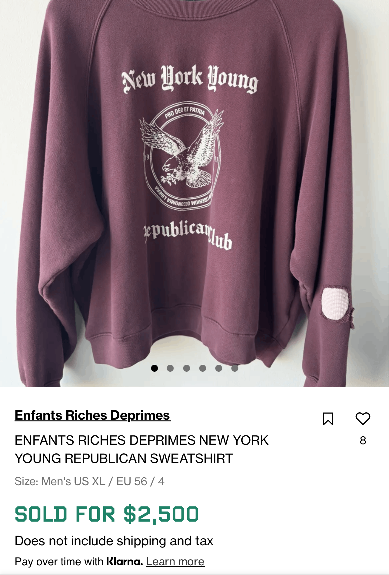 *Enfant Riches Deprimes “Young Republicans Club” Raglan - XL