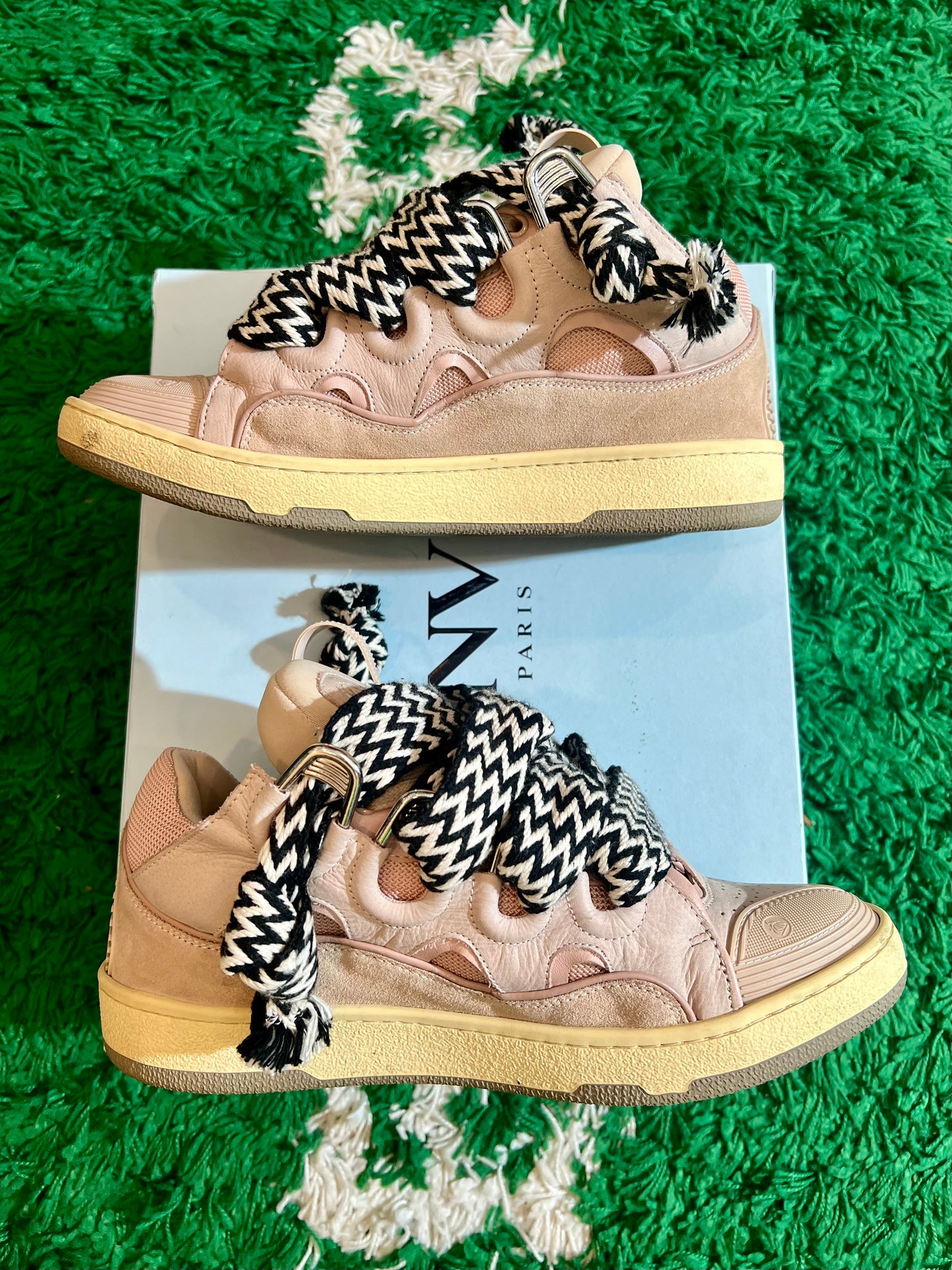 Lanvin Curb Skate Sneaker - Size 43 Pink/Black